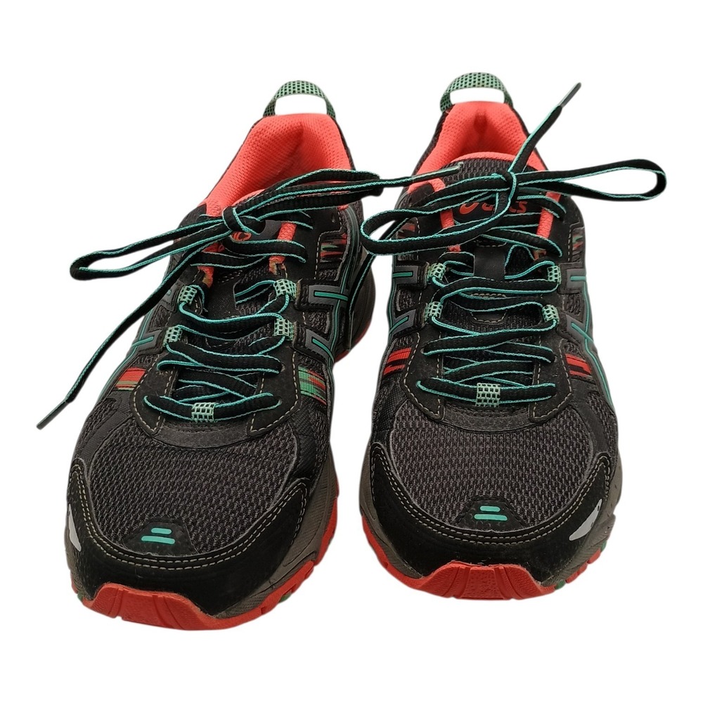 Asics T5N8N Gel-Venture 5 Running Shoes - Black/Coral/Teal - Women's 7.5 EU 39